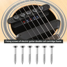 eMagTech 60PCS Humbucker Pickup Ring Mounting Screws for Most Humbucker Pickups Rings 2.5x18mm Pickup Frame Surround Screws 20PCS Gold & 20PCS Black & 20PCS Silver