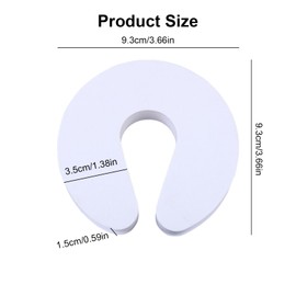 Anti Door Slam Stopper - TRACOMPAN 12 Pack Anti-Door Slam Protector & Silencer | Door Finger Guards | Door Safety for Children, Baby Finger Protection Guards(White and Black)