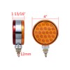 AMOPA 2pc 4" Round Double Face Red/Amber 48 LED Pedestal