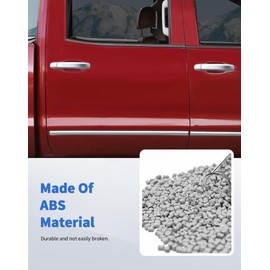 Auto Door Handle Covers Decor Trim Without Passenger Keyhole Compatible with 2014-2018 Chevy Silverado GMC Sierra Tahoe Yukon Car Outside Door Accessories, Chrome