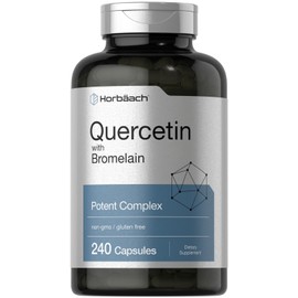 Horbäach Quercetin with Bromelain Supplement | 240 Capsules | Non-GMO and Gluten Free
