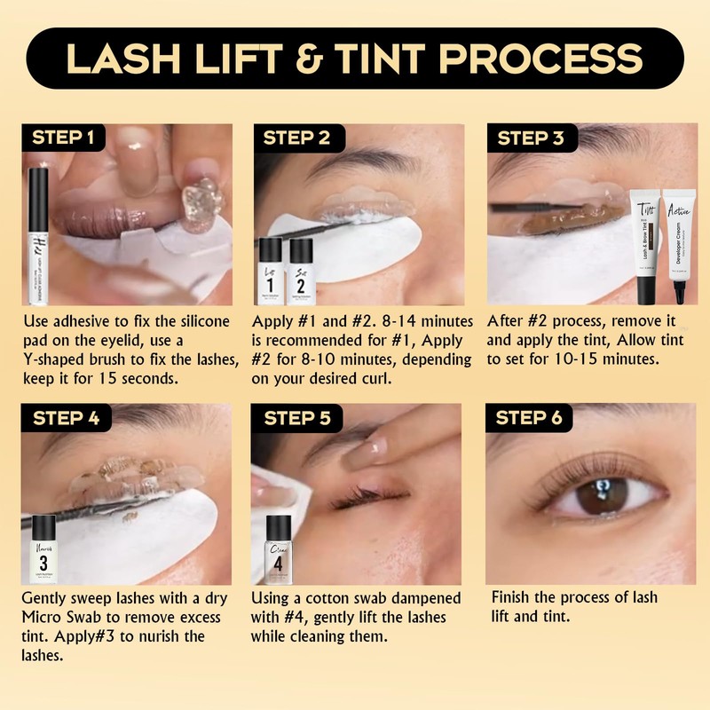 Lash Lift Kit 4 in 1 Brow Lamination Kit, Professional