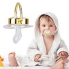 Baby Pacifier, Christening Chain Gold Bling R