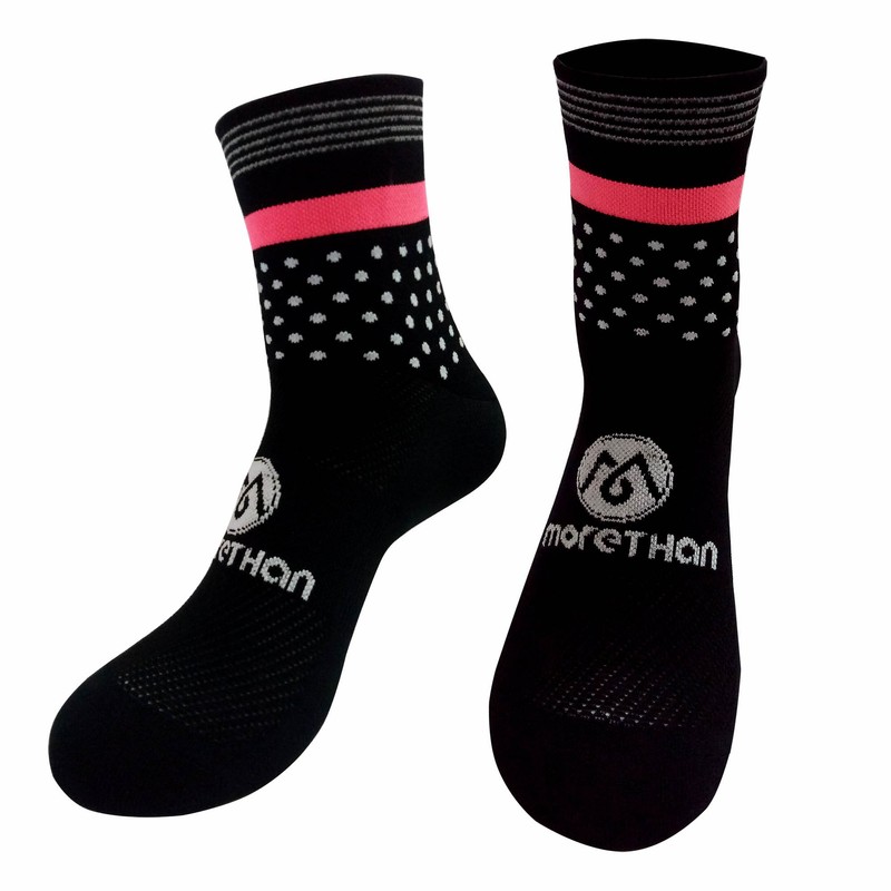 Morethan MT-DVA-001 Cycling Socks (One Size) Multi-Purpose Socks (Cycling/Running/Camping), Black