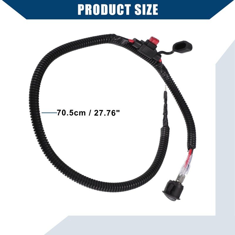 Hihaha 60cm Universal Automotive Switched Fuse Bypass Kit/Fuse Bypass Switch/Durable