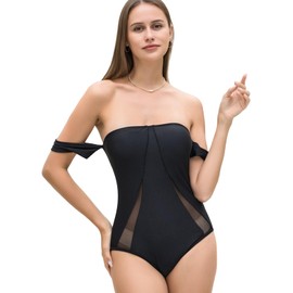 Dakuly Traje de Baño Mujer Completo, Traje de Baño Mujer Natacion, Bañador de Una Pieze con Tirantes Desmontables Halter y Control Abdomen,Moda,para La Playa, Piscina, Natación, Vacaciones