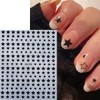 Stars Nail Art Stickers Nail Decals Black White Gold Silver