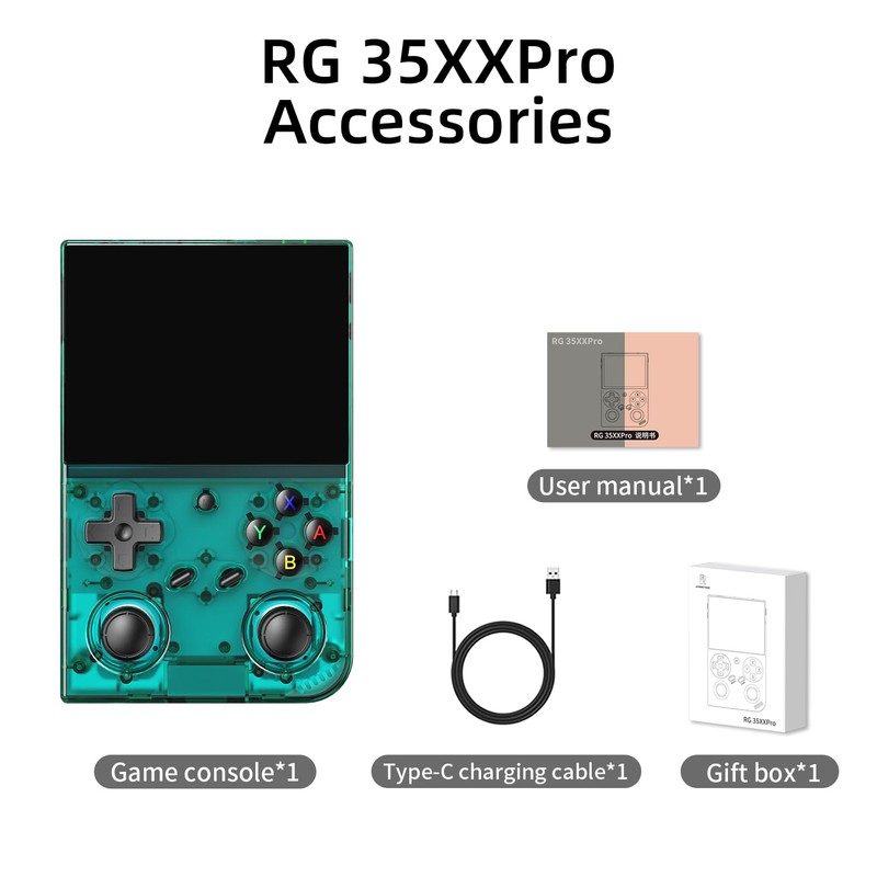 RG35XX Pro Retro Handheld Game Console, 3.5" IPS Screen Portable