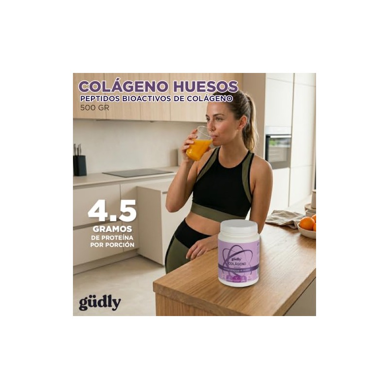 Colágeno Gudly Peptidos Bioactivos Huesos 500 Grs Sabor