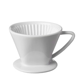 Cilio Porcelain Coffee Filter/Holder Pour-Over, 2/Small, White