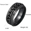 Udolfly Mens Fidget Rings Anxiety Rings for Men Womens Chain
