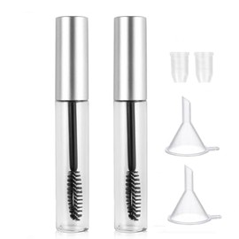 HASTHIP® Tubo de Rímel Vacío 10ml,Tubos de Delineador y Brillo Labios con Embudo y Tapón Antifugas,Botellas Transparentes Reutilizables para Aceite Ri