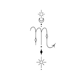 Zodiac Sign Tattoo - Temporalis® | Ephemeral, Vegan and Waterproof Tattoo - EU Certified Cosmetics - Lasts 15 Days (Scorpio, S (3 x 10 cm)
