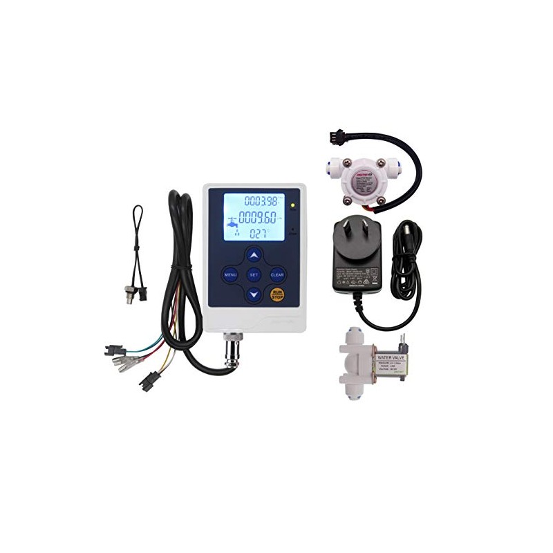 DIGITEN Water Flow Control LCD Display+G1/4" Flow Sensor Meter+12V G1/4"