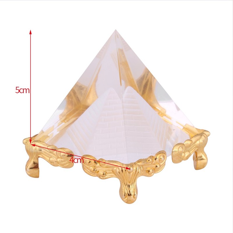 Walfront Crystal Pyramids Figurine, Egyptian Pyramids Figurine Statue Model with
