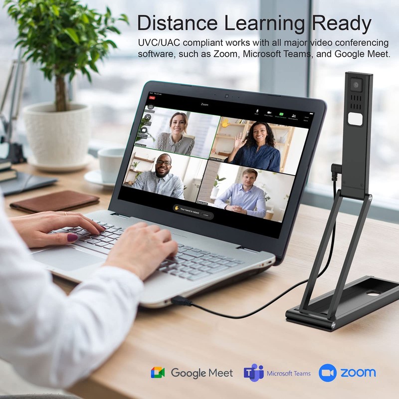 VIISAN Document Camera 13MP 4K with AF Lens, Foldable Webcam