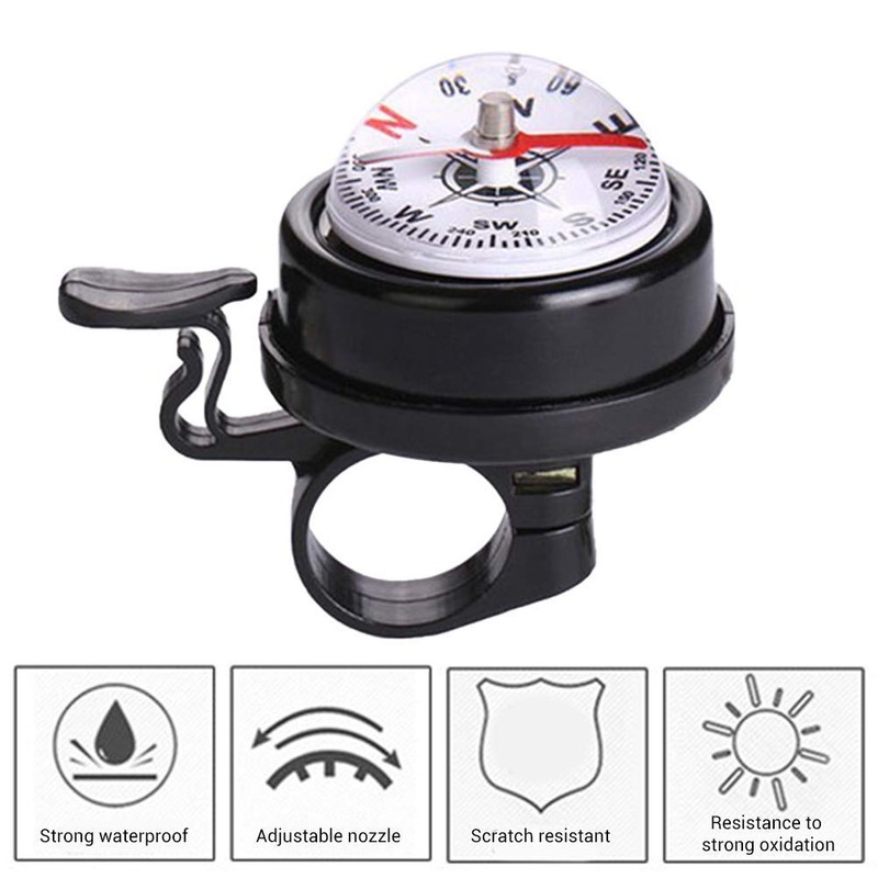 Calayu Bicycle Bell Bicycle Compass Bicycle Handlebar Ring Bell with