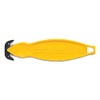 Klever Koncept Safety Cutter, 5.75" Plastic Handle, Yellow, 10/Pack