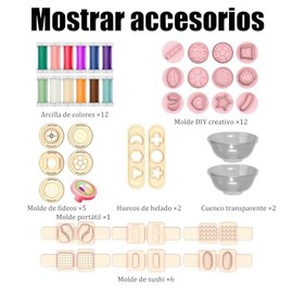 41 Piezas Juguetes de Cocina, Juego Trastes de Juguete con 12 Masa, 3 en 1 Máquina para Hacer Helados, Fideos, Hamburguesas, Regalos de Navidad Cumple