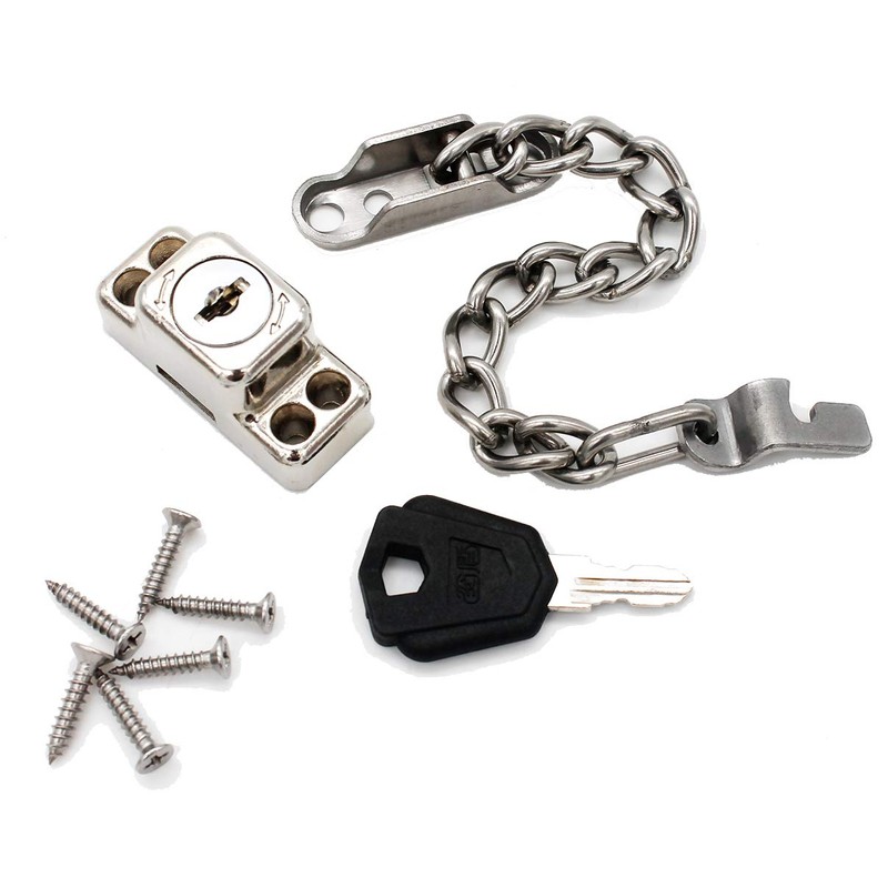 Stainless Steel Window Chain Lock Guard Door Restrictor Child Safety