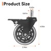 2-Pack HDW302 3" Swivel Caster Wheels with Brake – Rubber