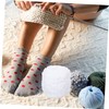 Tofficu 2rolls Soft Coral Fleece Knitting Yarn Replaceable Multi-Function Crochet