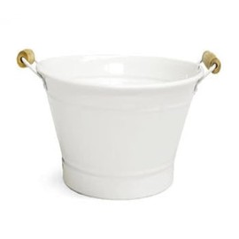 White Finish Handled Bucket