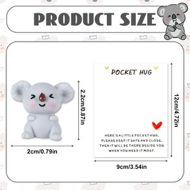 Pocket Hug Gift Little Pocket Koala Hug Mini Animal Pocket Hug Decoration Koala Gifts Cute Pocket Encourage Keepsake Ornament Positive Emotional Support Gift for Friends Lovers Birthday Valentines