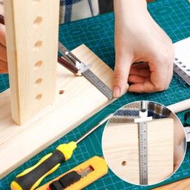 6 Inch 15 cm Pocket Ruler Flexible Precision Stainless Steel Ruler with Detachable Clips Stainless Steel Pocket Clip Scale Gauge Ruler Metric British System (30 Pieces)