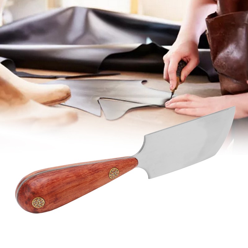 Leather Knife High Speed Steel Wooden Handle Easy Control Widely