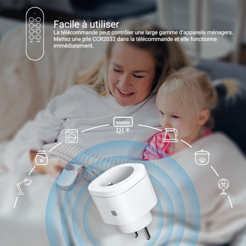 Wireless Remote Control, 3000W, SURNICE Intelligent Sockets with Remote Control,