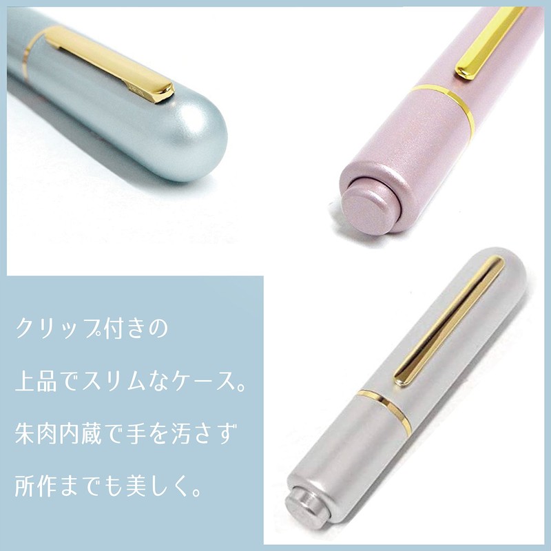 Tanier Inkan Stamp Case, One-Touch, sliver