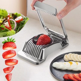 Stainless Steel Egg Slicer, Professional Egg Separator, Dishwasher Safe, Robust, Suitable for Eggs, Potatoes, Strawberries and Soft Foods.