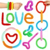 Siwarm 52 Pack Pop Tubes Fidget Toys Kids Party Favors
