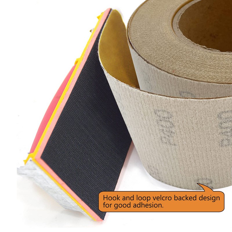 80 Grit Hook and Loop Sandpaper Roll, 2-3/4" X 20