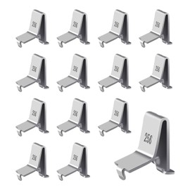 Hosrnovo Shelf Clips, Adjustable Supports Clip for 255 Standard Pilaster, Heavy Duty Metal Shelving Brackets Clips for Kitchen Cabinet Bookcase (Silver 14)