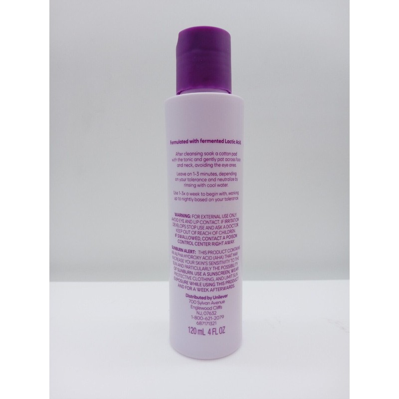 FERVER Fermented Lactic Acid Exfoliating Tonic 4oz Resurfacing Skincare