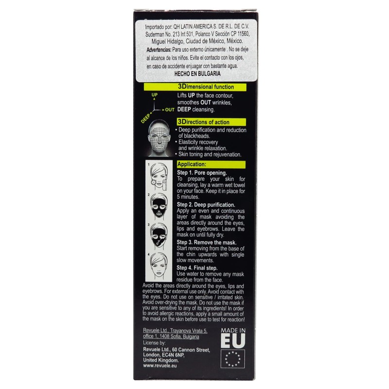 REVUELE BLACK MASK 3D PRO-COLAGENO 80ML