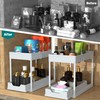 DEKAVA Cabinet, 2 Pack Under Sink Organizer, 2 Tier Sliding
