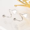 Sweet Heart Climber Crawler Stud Earrings for Women Girls 925
