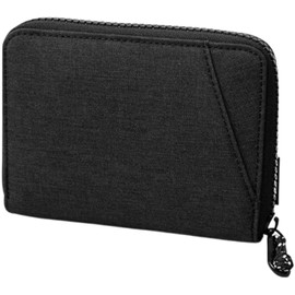 Register Heather Nylon Round Zip Bilford Wallet Bi-fold Wallet Lightweight Compact with IC Card Slot, Black