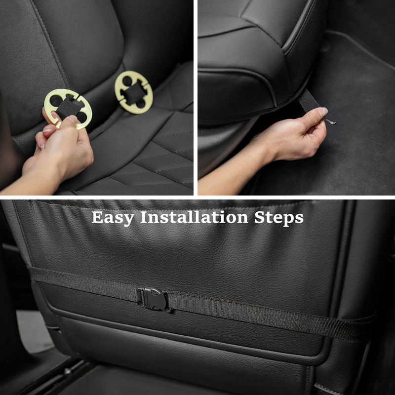 JOJOBAY 2pack Leather Car Seat Cover,Bottom Seat Covers for Cars,Front