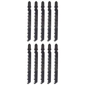 Jigsaw Blades T144D for High Speed Wood Cutting High Carbon Steel HCS 10 Pack Fits AEG, Black & Decker, Bosch, Dewalt, Elu, Festool, Hitachi, Makita, Metabo and Skil by Ufixt