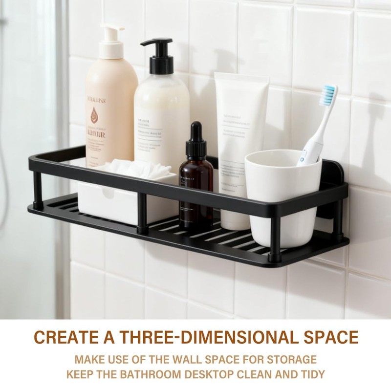 BIUFANTASI 2pc Wall Mounted Floating Shelf, Detachable Storage Rack,No Drill