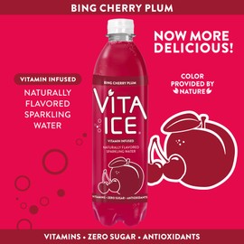 Vita Ice Bing Cherry Plum, 12 Pack, 17 oz. Bottles