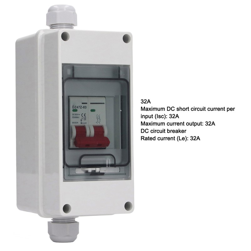 DC500V Photovoltaic Electrical Isolator Switch IP65 Waterproof PV DC Disconnect