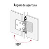 Hermex BIPA-71, Bolsa con 2 bisagras parche de 7cm, latonado