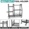 EVERHANGER Garden Tool Organizer Stand, Garage Tool Storage Organization, Yard