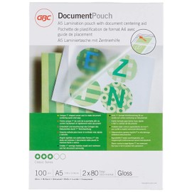 GBC Laminating Pouches Premium Quality 160 micron A5 (Pack of 100)