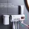 UV Toothbrush Holder with 1200mAh Battery Smart Induction Wall Mount